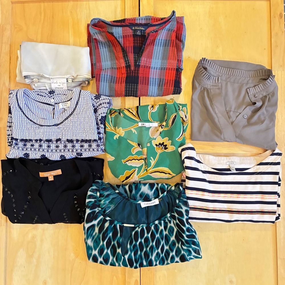 Lot of Womens Tops Shirts Blouses Bundle J Crew Calvin Klein Brooks Brothers Med